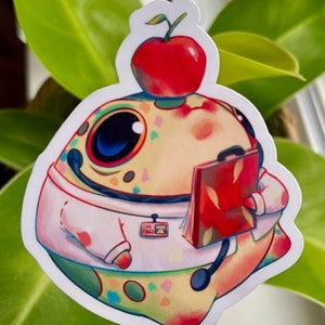 Dr Frod Sticker | Vinyl Waterproof Sticker | Cute Sticker | Fun Frog Gift | Doctor Frog | Cute Frog Art