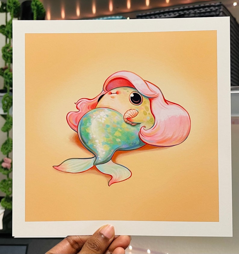 The Merfrogs Art Print | Original Wall Hanging | Cottagecore Frog Art ...