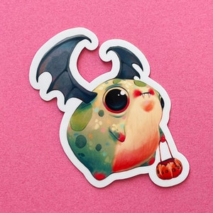 Vampire Frog Sticker | Vinyl Waterproof Sticker | Cute Sticker | Cute Frog Art | Count Frogula | Halloween Stickers