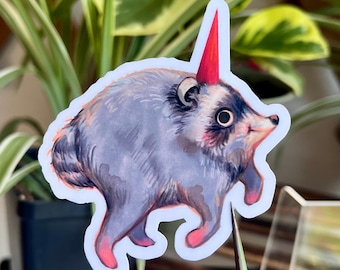 Jimothy Raccoon Vinyl Water Resistant Sticker | Cottagecore Raccoon Decal