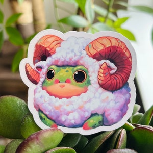 Frog in Sheep's Clothing Sticker | Vinyl Waterproof Sticker | Cute Sticker | Ram Frog