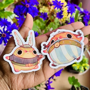 Warrior Friends Stickers | Vinyl Waterproof Sticker | Cute Sticker | Cute Frog