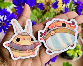 Warrior Friends Stickers | Vinyl Water Resistant Sticker | Cute Sticker | Cute Frog