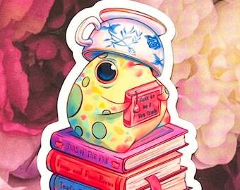 Tea Sommelier Frog Sticker | Vinyl Waterproof Sticker | Cute Sticker | Tea Snob