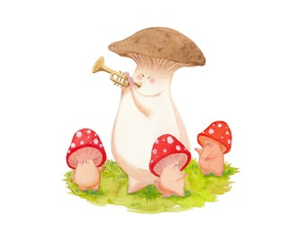 Fairy Ring | Mushroom Art Print | Original Illustration
