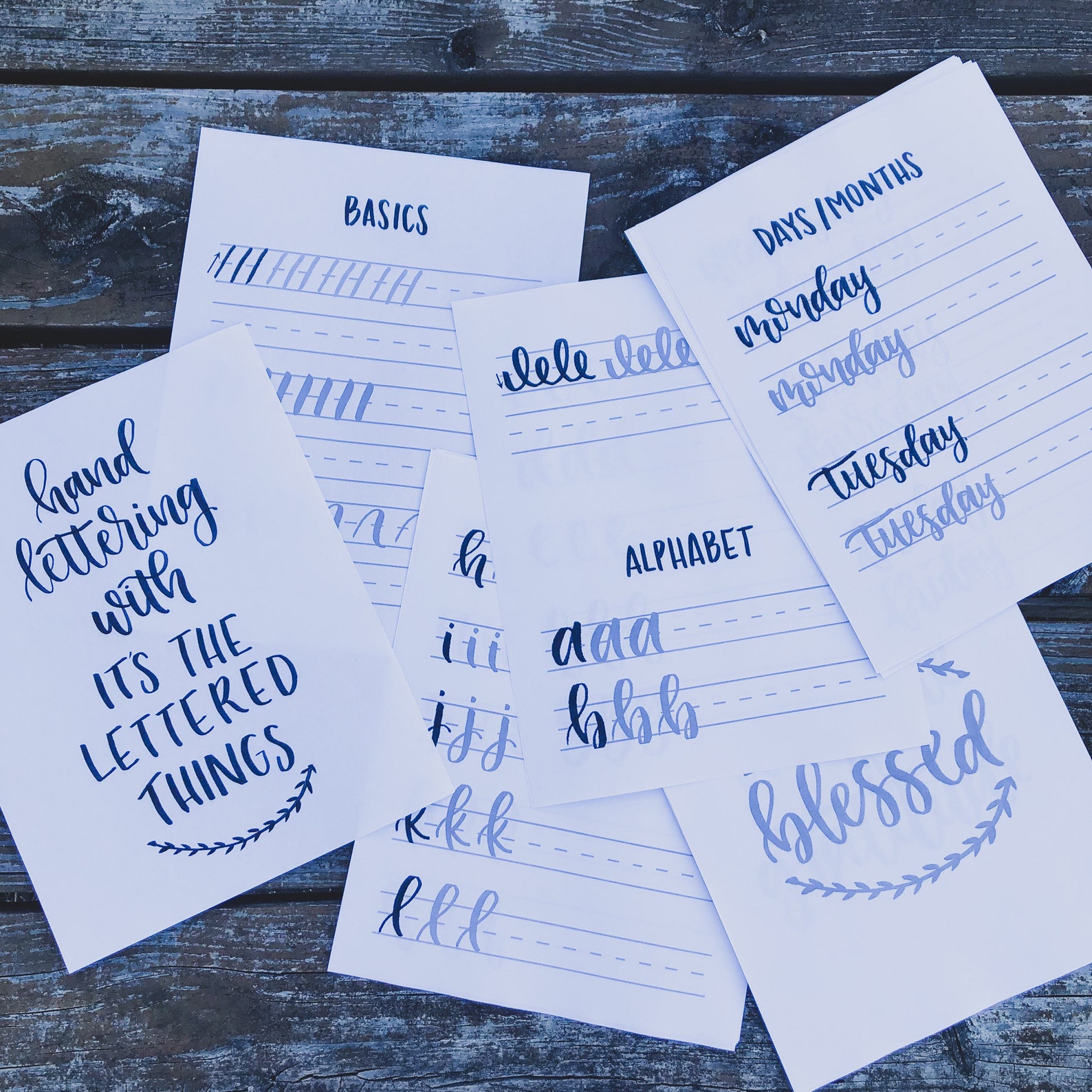 Digital Hand Lettering Workbook Etsy