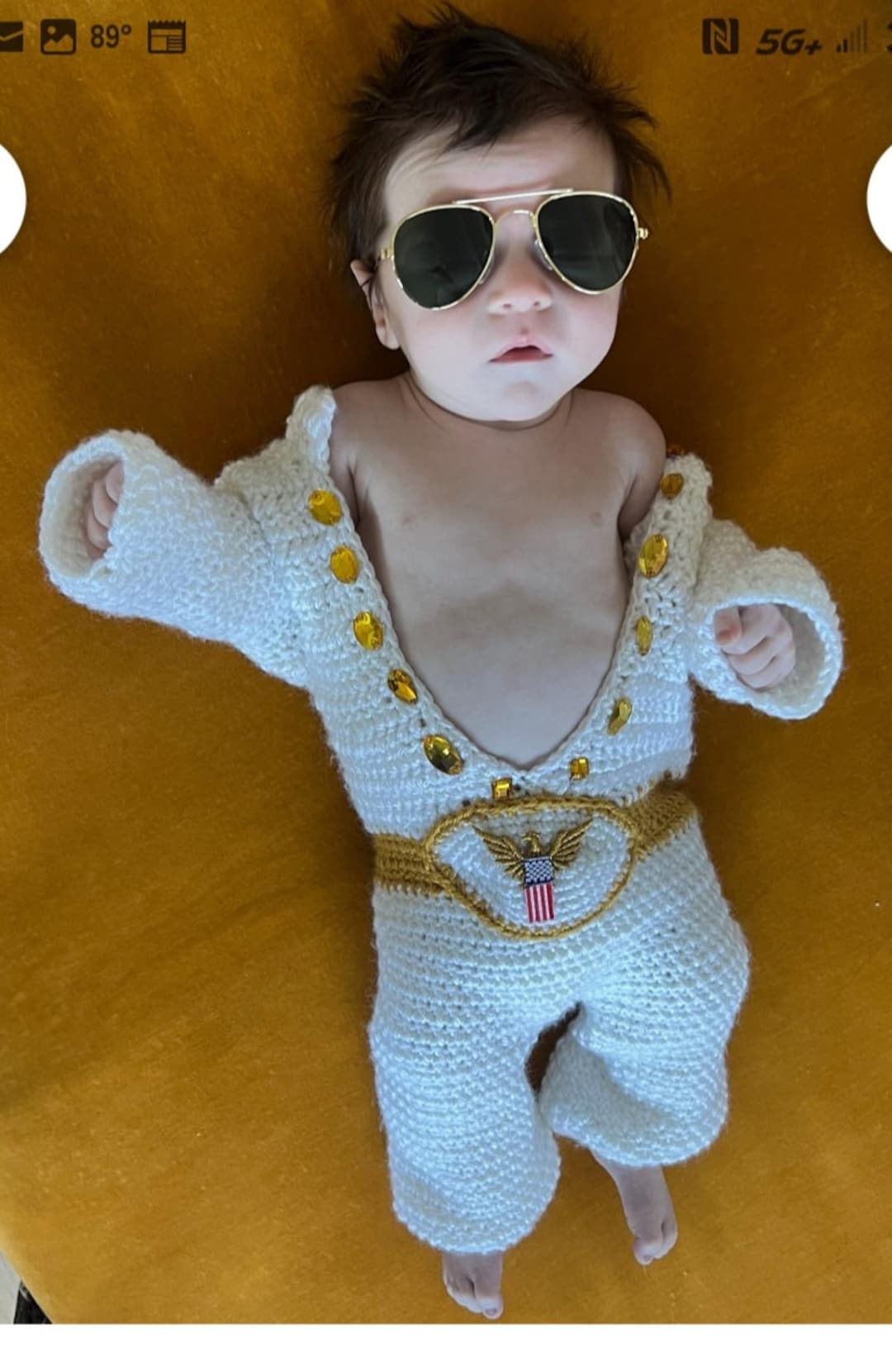 Toddler Halloween Kids Elvis Glasses Rock And Roll Elvis Glasses Gold