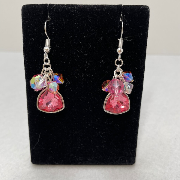 Glitzy Pink Earrings