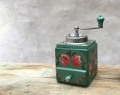 Armin Trösser - 1950s vintage German manual coffee grinder, 39 Bauernmalerei 39 folk-art style コーヒーグラインダー RECONDITIONED AND SERVICED
