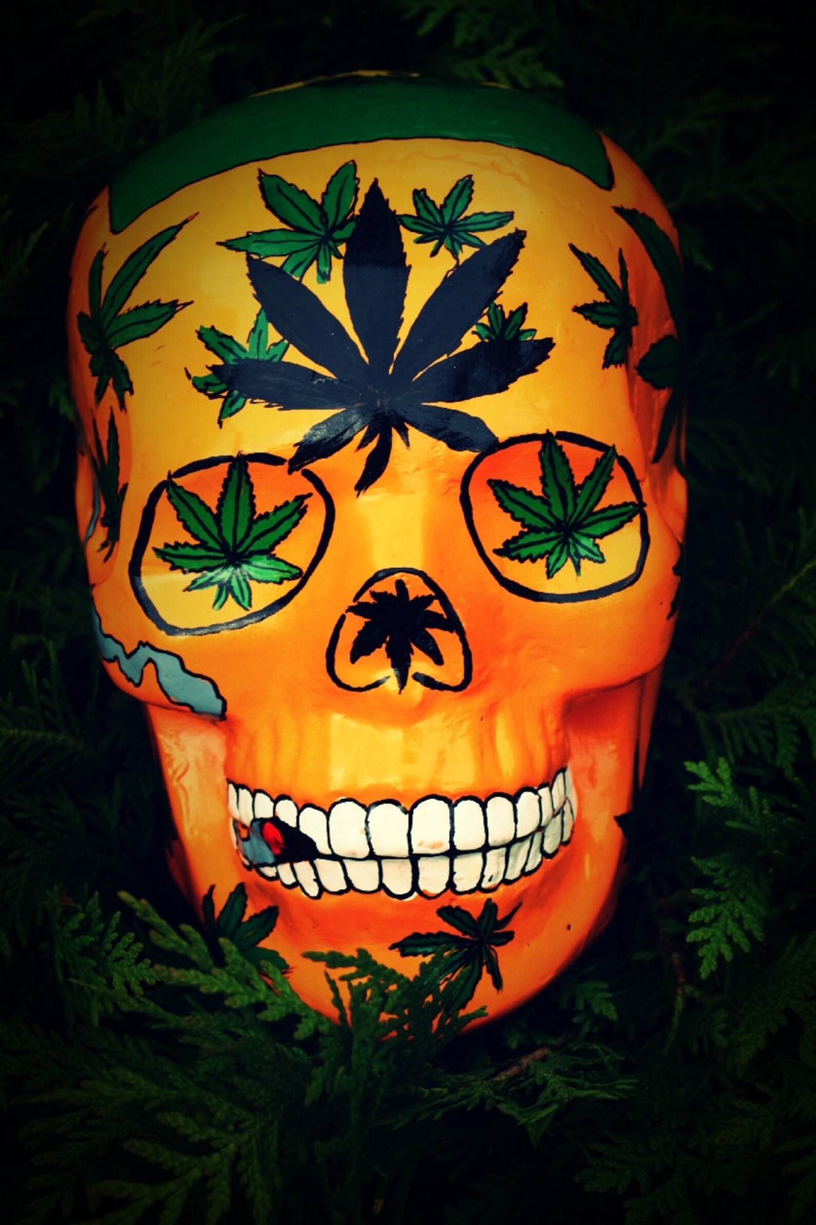 All Of Us Are Dead Mort Sugar Skull Day of the Dead Handmade Marijuana High Cannabis | Etsy