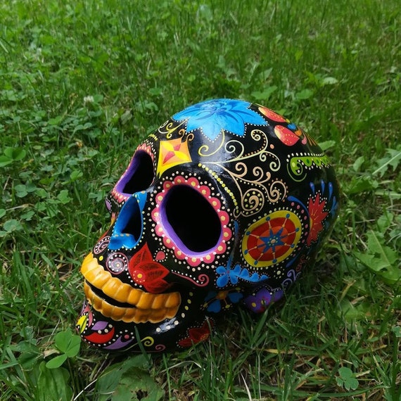 Sugar Skull Day of the Dead tête de mort peinte mexicaine Cadeau