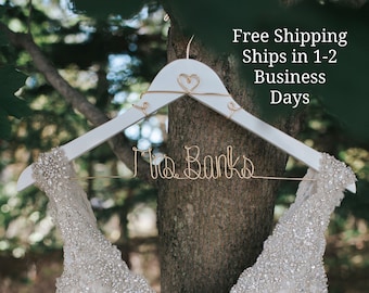 Personalized Bridal Hanger, Wedding Dress Hanger, Custom Bride Hanger for Wedding Dress, Gift for Bride