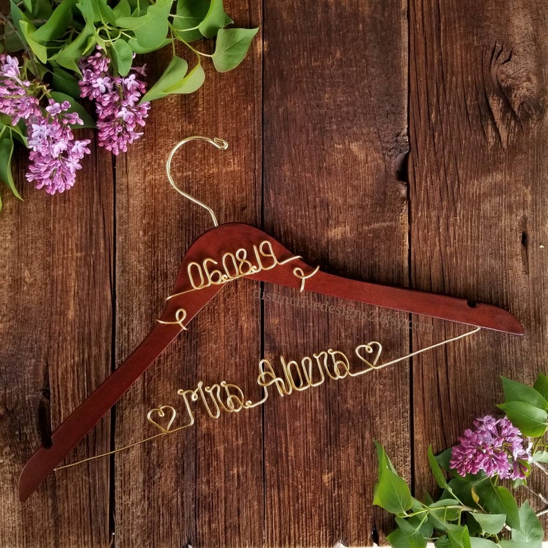 Bride Hanger Wedding Dress Hanger Personalized Custom Hanger