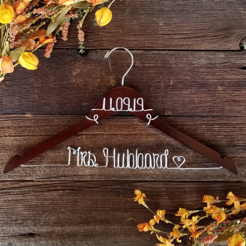 Wedding Dress Hanger Bridal Hanger Mrs Hanger Bride Hanger Etsy