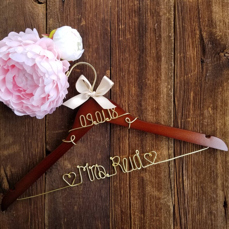 Bride Hanger Wedding Dress Hanger Personalized Custom Hanger