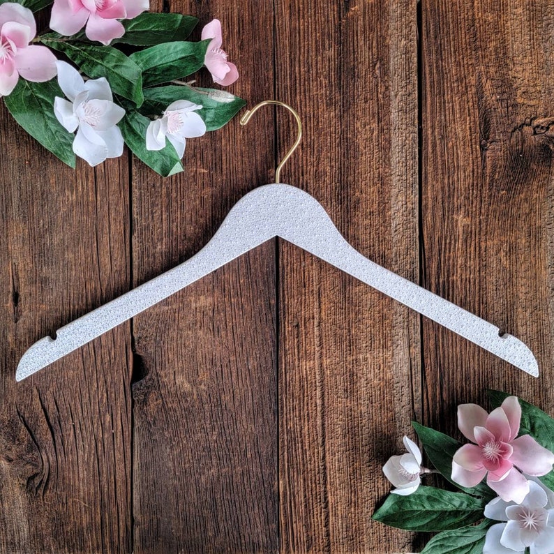 Pearl Wedding Hanger, Bridal Hanger, Pearl Bride Hanger, Pearl Hanger Wedding Couture Dress Hanger, Personalized Hanger, Mrs Hanger image 6