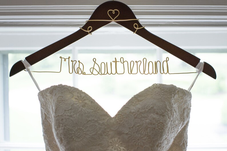 Mrs Hanger Bridal Hanger Personalized Hanger Gifts for Her Wedding Hanger Bride Hanger Wedding Dress Hanger Gift Bridesmaid Hanger