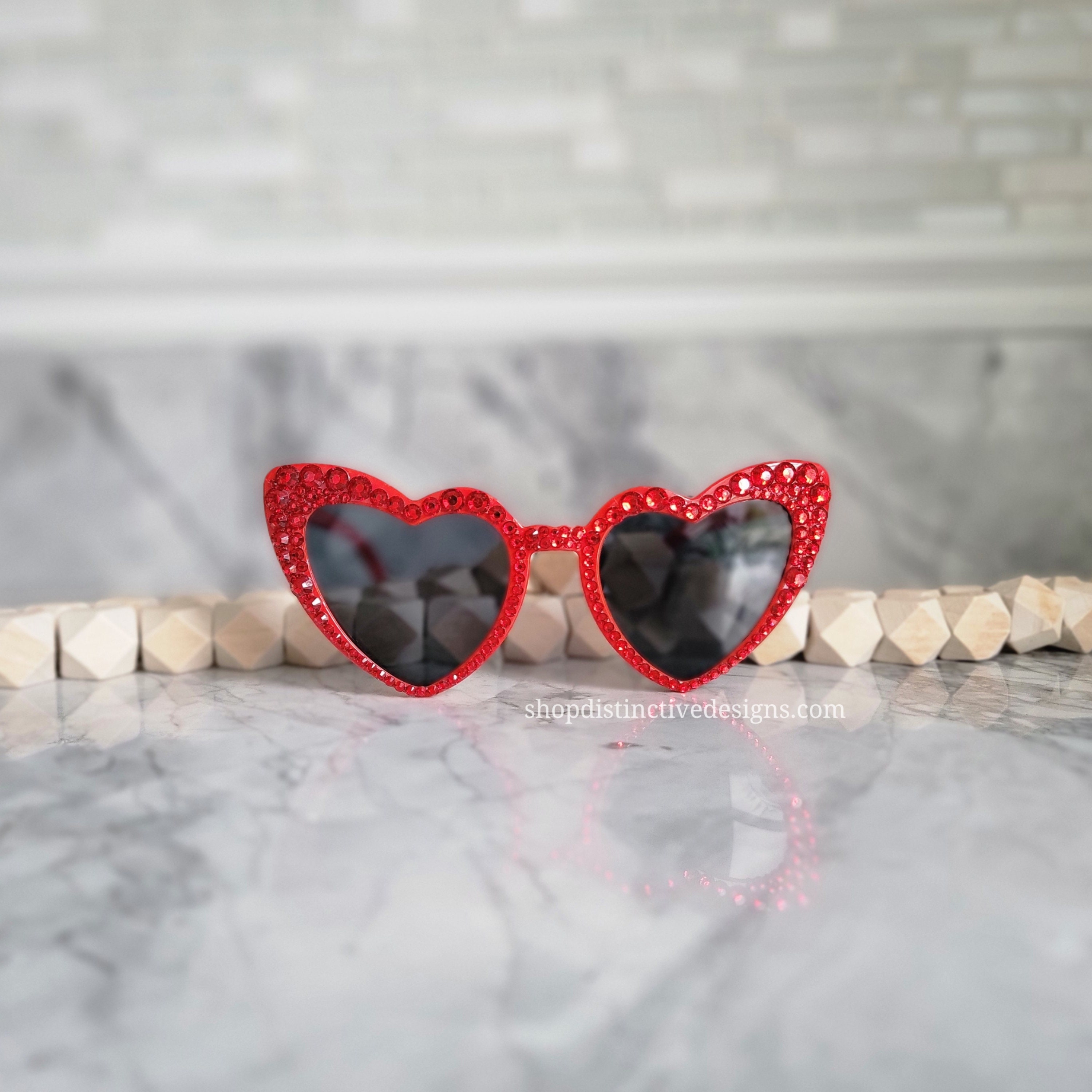 Heart Shaped Sunglasses Bulk Cute Chc Heart Shape Glam Rhnestone