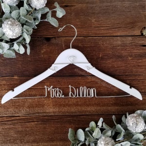 Bride Hanger, Wedding Dress Hanger, Bridal Hanger, Wedding Hanger for Bride, Bridal Shower Gift, Bride Hanger for Wedding Dress image 6