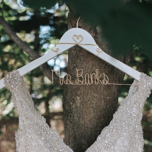 Bride Hanger, Wedding Dress Hanger, Bridal Hanger, Wedding Hanger for Bride, Bridal Shower Gift, Bride Hanger for Wedding Dress image 1