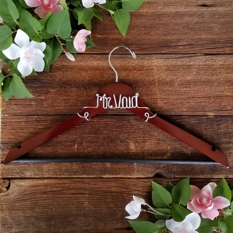 Groom Wood Suit Hanger Personalized Groom Hanger Etsy