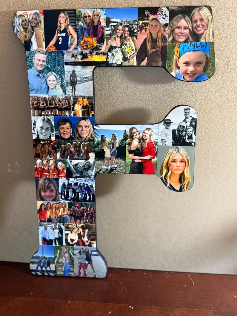 Wooden Letter Picture Collage image 2