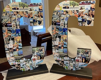 Wooden Photo Letter Collage