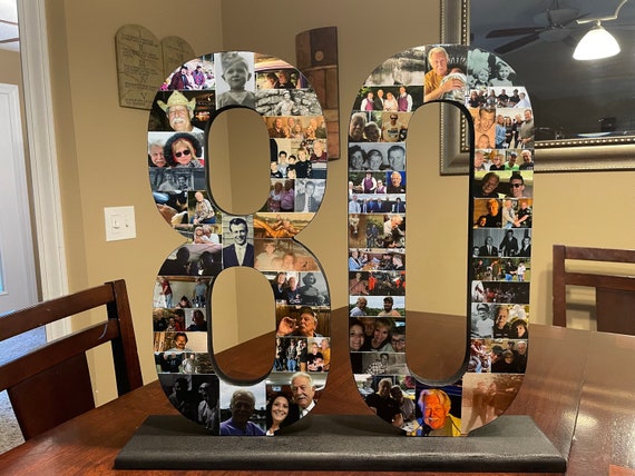 Standing Photo Number Collage (2 number listing)