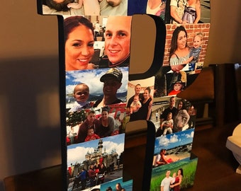 Wooden Letter Photo Collage