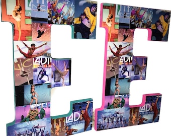 Wooden Letter Photo Collage-Block Style