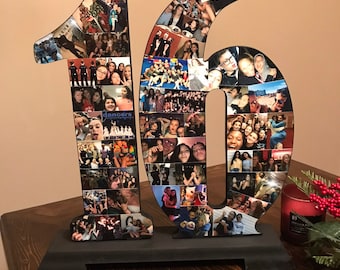 Standing Wooden Number Collage (2 Numbers/OLD STYLE)