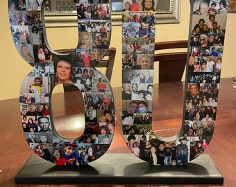 Wooden Number Photo Collage(2 Number Listing)