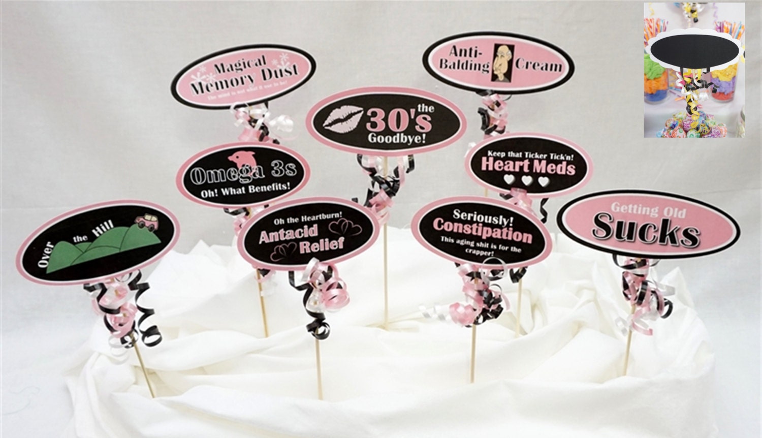 40th Candy Buffet Signs Available In 9 Colors 40th Birthday
