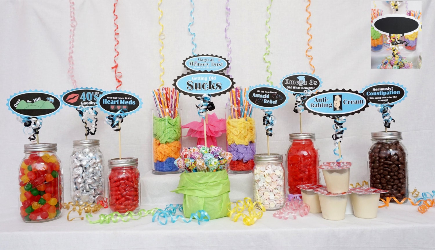 50th Candy Buffet Signs available in 9 colors 50th Birthday Etsy