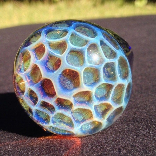 Cobalt Blue honeycomb glass pipes