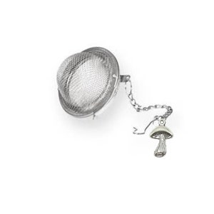 Silver Mushroom Fungi Charm Tea Infuser