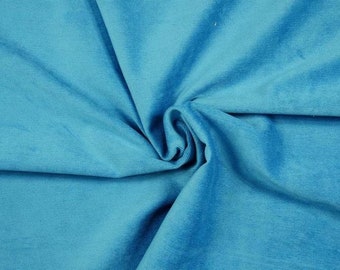 S/&W Stoffe hellpetrol doubleface meliert 150 cm uni Micro Fleece