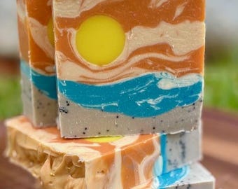 Sunset Dreams - All Natural handmade cold process soap, Mother's Day gift, Party Favors, Bridal Shower, Baby shower and more