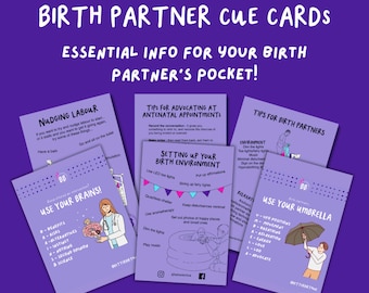 Better Birth pregnancy and labour cue cards *DIGITAL DOWNLOAD*