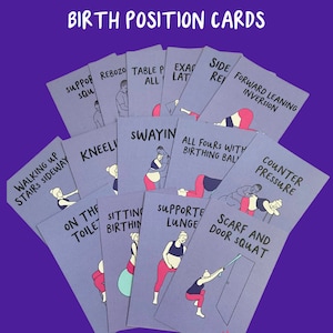 Set of 15 birth position cards for labour and birth