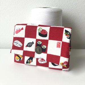 Yummy Sushi Print Handmade Children Wallet //Japan style//Card wallet//Gift for kids