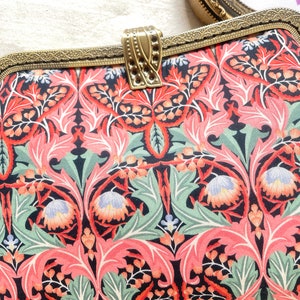 Liberty London Floral Art Deco Vintage Frame Clutch | Handcrafted Kiss Lock Purse image 2