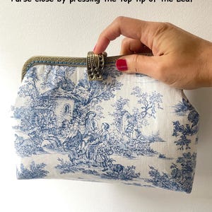 Liberty London Floral Art Deco Vintage Frame Clutch | Handcrafted Kiss Lock Purse image 10