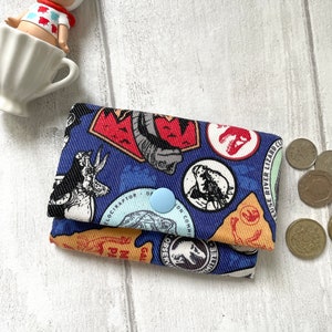 Porte-Feuille Garçon Dinosaurs Denim en coton Japonais//Cadeau Enfant