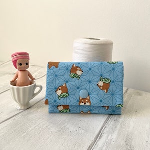 Chiba Inu Japanese Dogs Oxford Cotton Handmade Children Wallet // Gift for kids