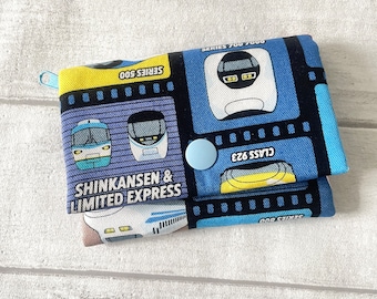 Speed Train ShinKanSen Series Blue Card Wallet//Boys Wallet//Gift for boys