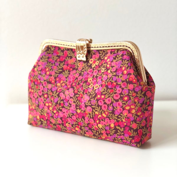 Pochette Soirée des Baies Prune Wiltshire de Liberty of London//Sac à Main en tissu Liberty//Cadeau Pour Elle