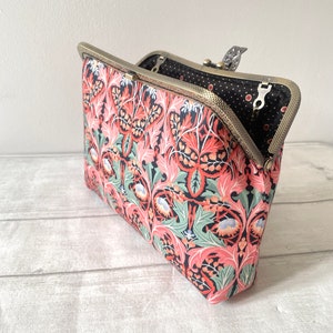 Liberty London Floral Art Deco Vintage Frame Clutch | Handcrafted Kiss Lock Purse image 7