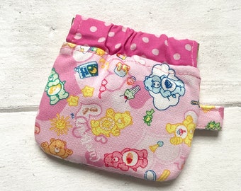 Rosa Care Bear Geldbörse/Kleine Geldbörse/Japanischer Stoff/Kindergeschenk/Geschenk für Sie