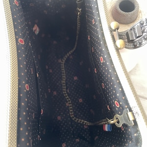 Liberty London Floral Art Deco Vintage Frame Clutch | Handcrafted Kiss Lock Purse image 6